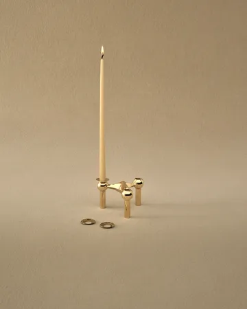 Osłonka na świeczkę STOFF Nagel 3 szt. - Pełny mosiądz - STOFF