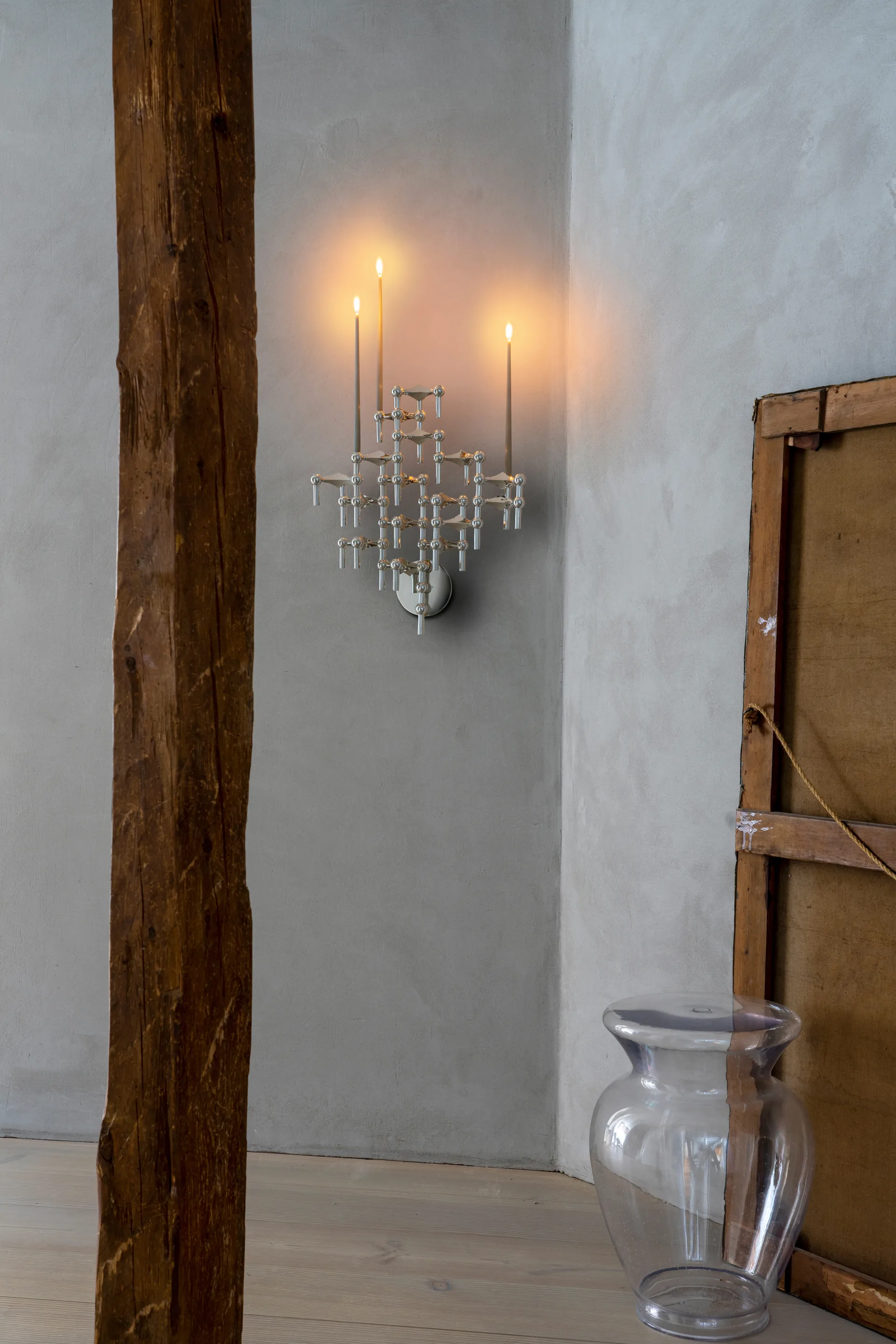 STOFF Nagel świecznik 2 elementów - Chrom STOFF