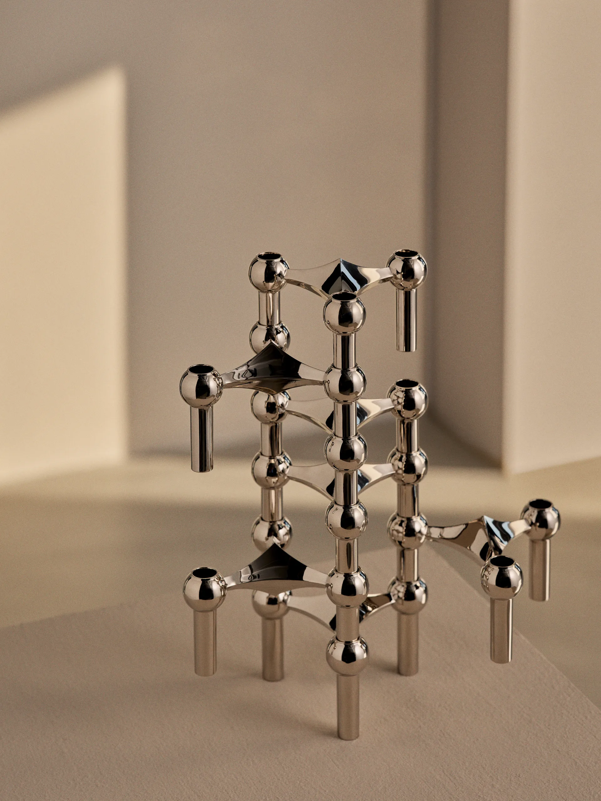 STOFF Nagel świecznik 2 elementów - Chrom STOFF