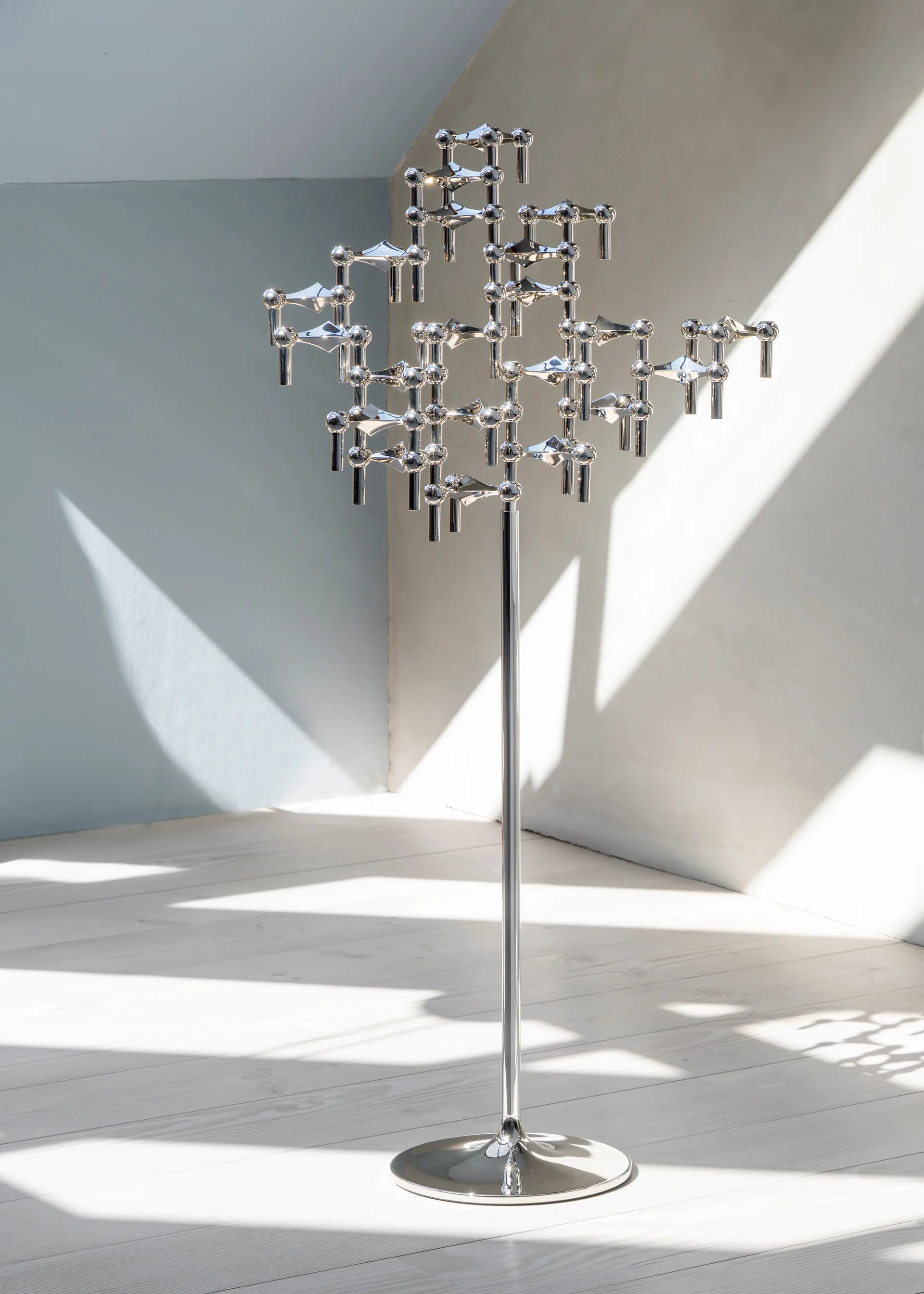 STOFF Nagel świecznik podłogowy 70 cm, Chrome STOFF