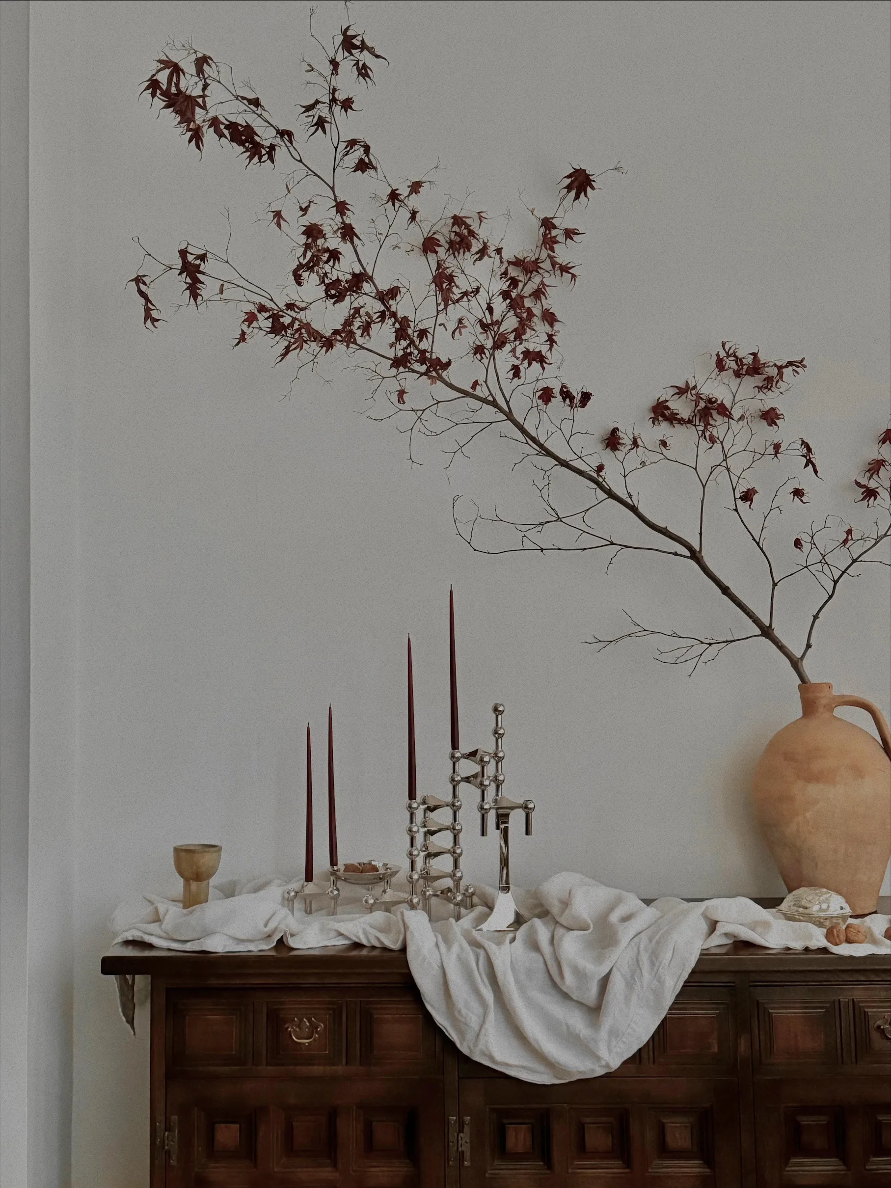 Świeczki STOFF by ester & erik, 6 szt., Burgundy red STOFF