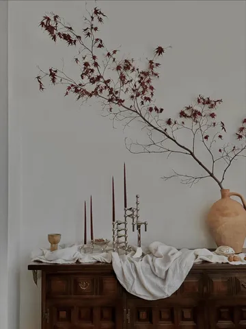 Świeczki STOFF by ester & erik, 6 szt. - Burgundy red - STOFF