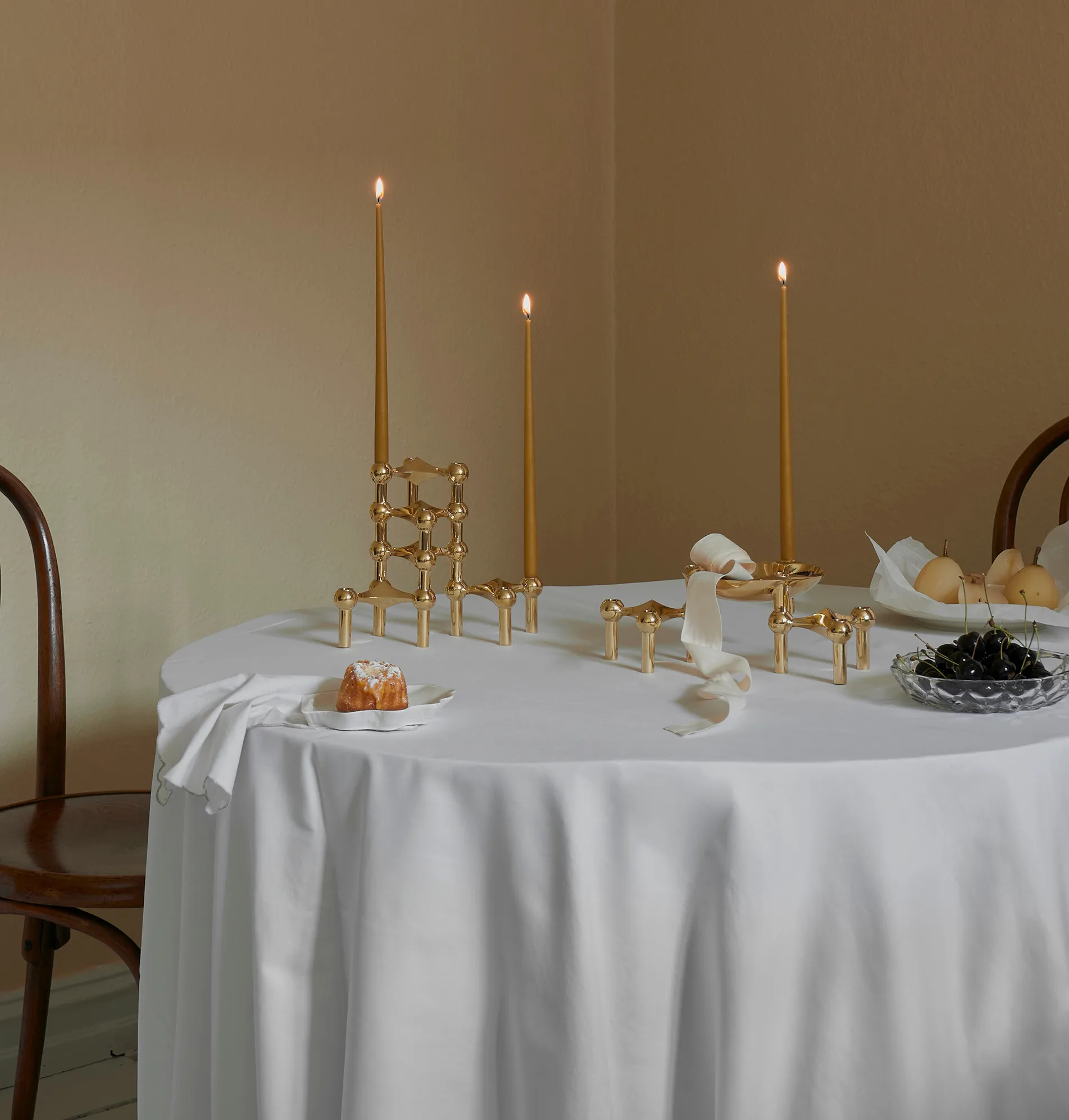 Świeczki STOFF by ester & erik, 6 szt., Mustard STOFF