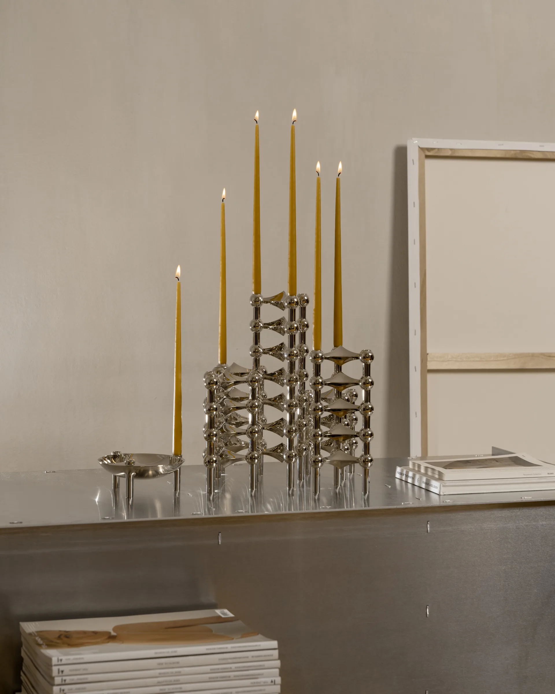 Świeczki STOFF by ester & erik, 6 szt., Mustard STOFF