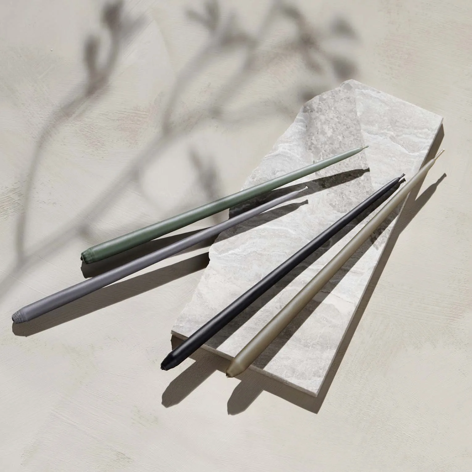 Świeczki STOFF by ester & erik, 6 szt., Taupe STOFF