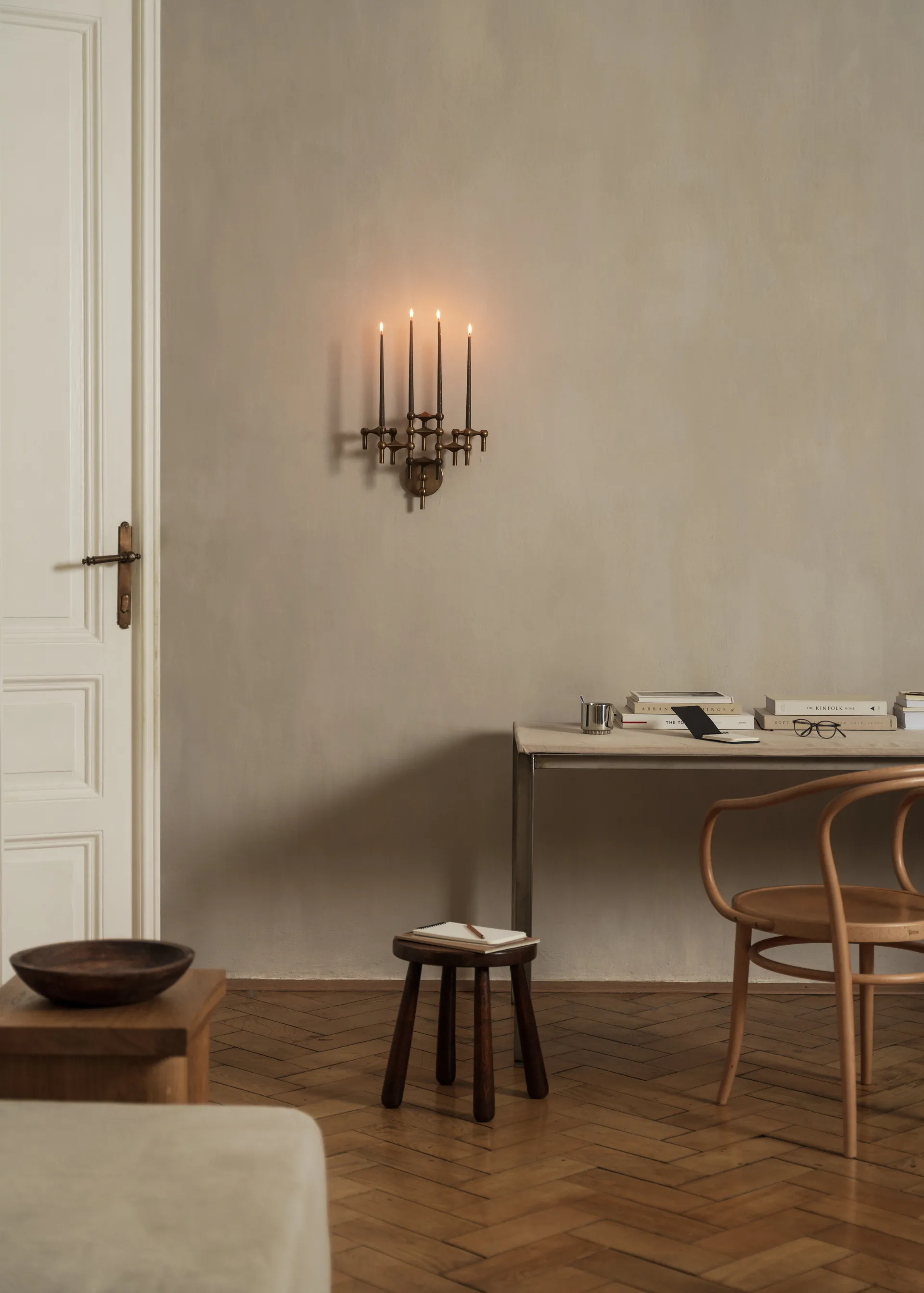 Świecznik ścienny STOFF Nagel, Bronzed brass STOFF