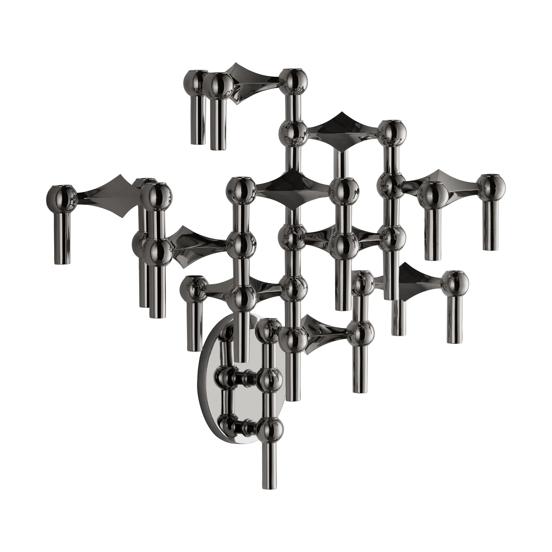 Świecznik ścienny STOFF Nagel, Czarny chrom STOFF