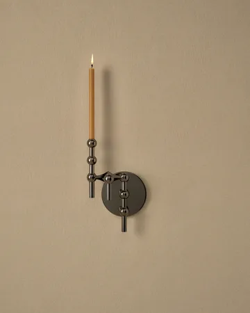 Świecznik ścienny STOFF Nagel - Czarny chrom - STOFF
