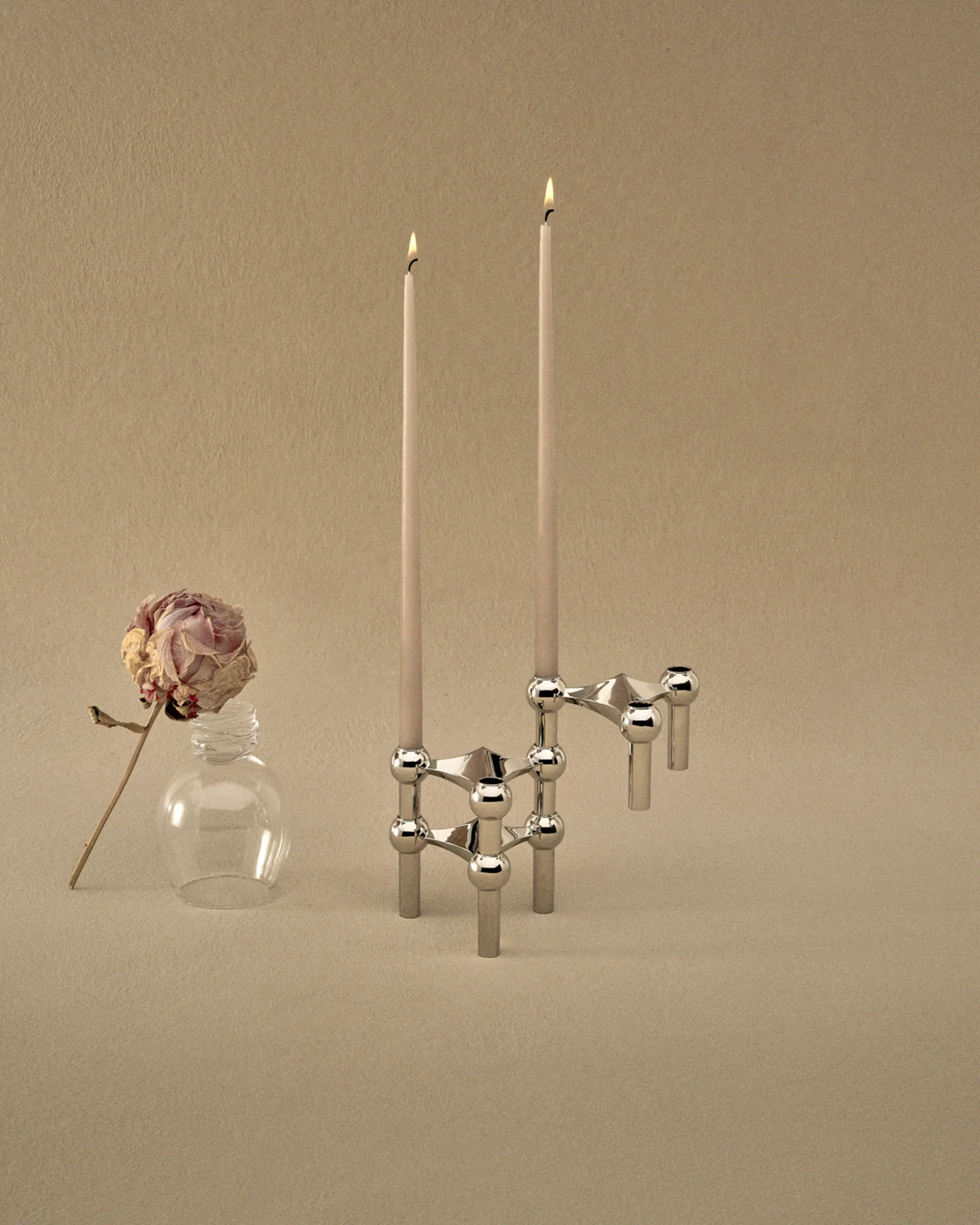Świecznik STOFF Nagel, 3 szt., Chrom STOFF