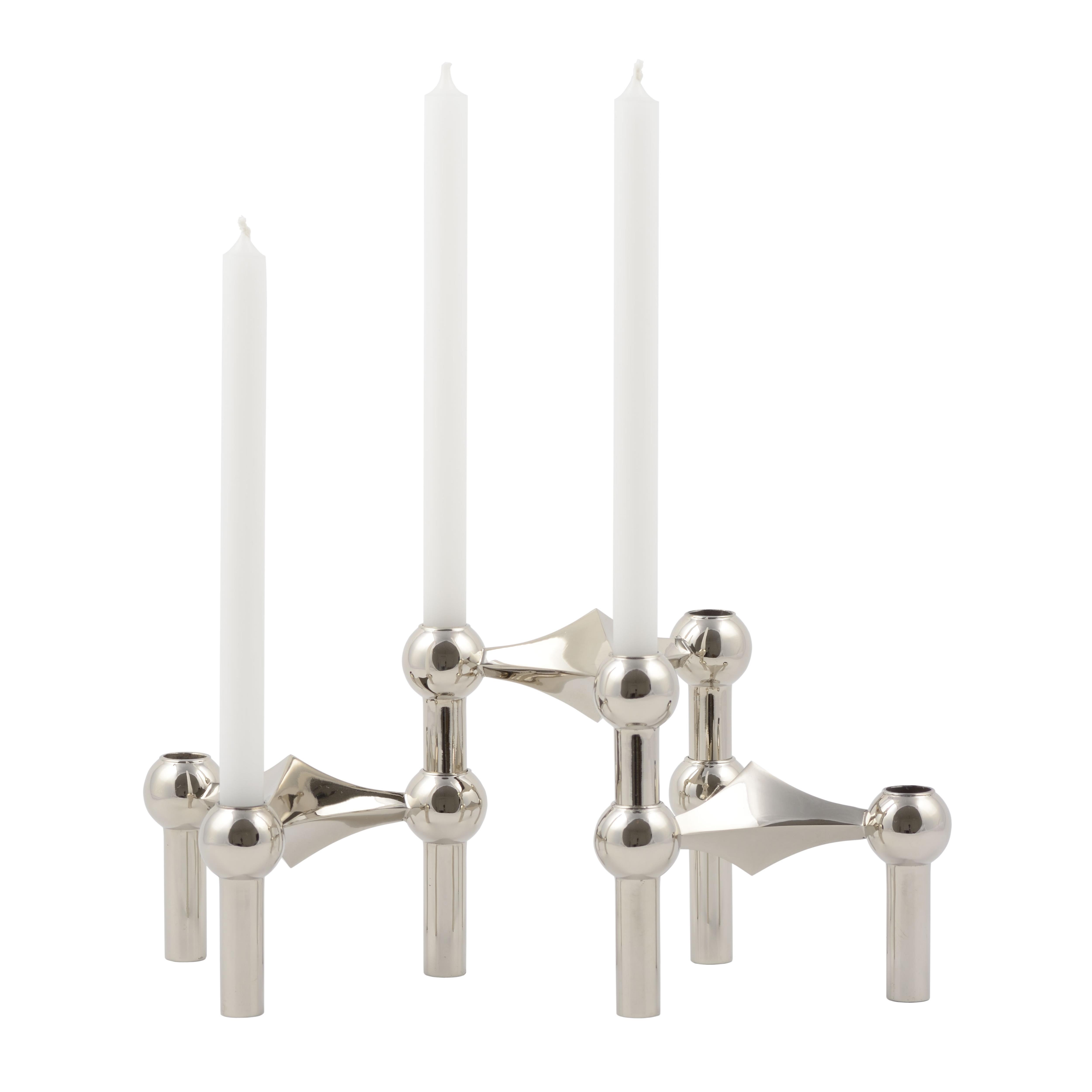 STOFF NAGEL クローム3点 STOFF - Nagel Candle Holder - Świecznik - Brushed chrome