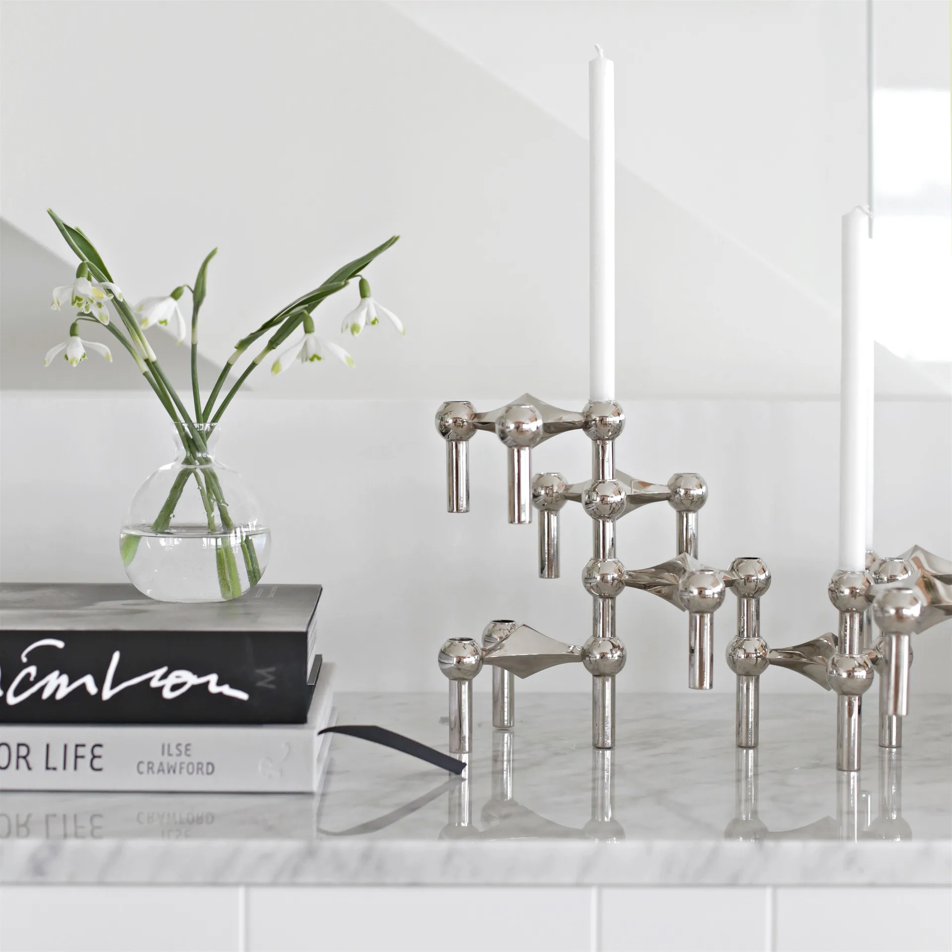 Świecznik STOFF Nagel, 3 szt., Chrom STOFF