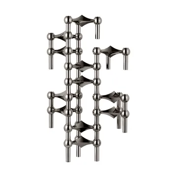 Świecznik STOFF Nagel, 3 szt. - Czarny chrom - STOFF