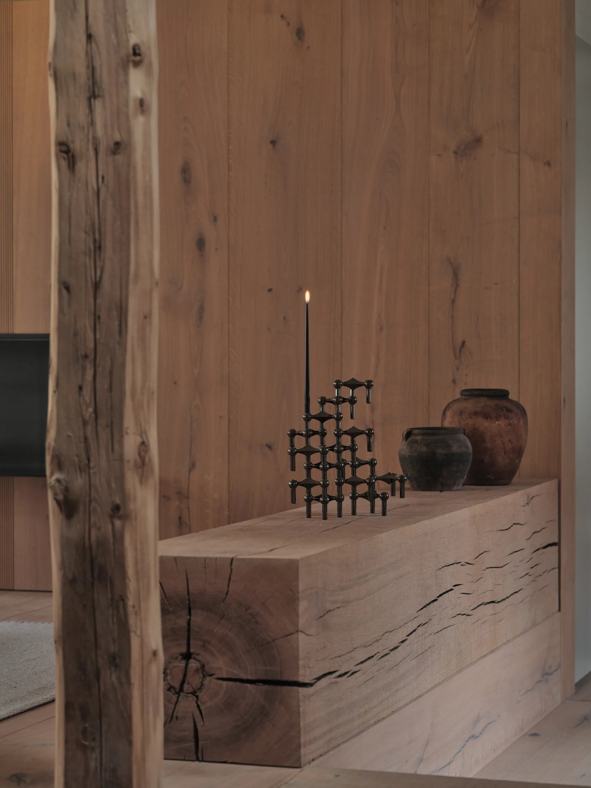 Świecznik STOFF Nagel, 3 szt., Czarny chrom STOFF