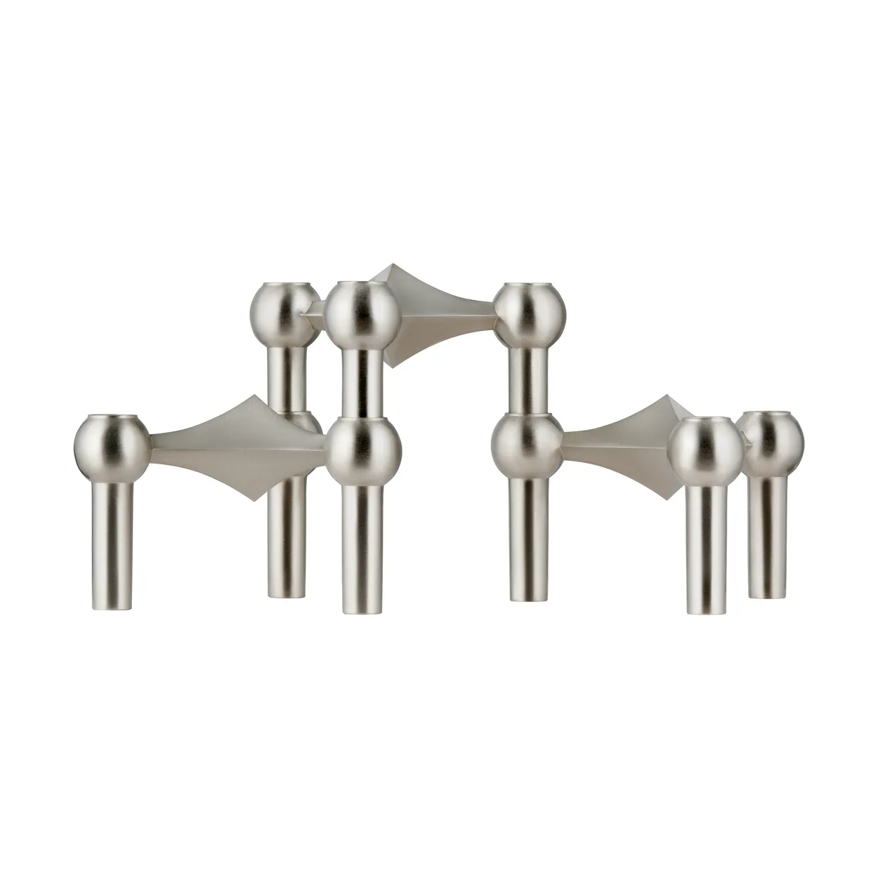 STOFF Świecznik STOFF Nagel, 3 szt. Szczotkowany chrom