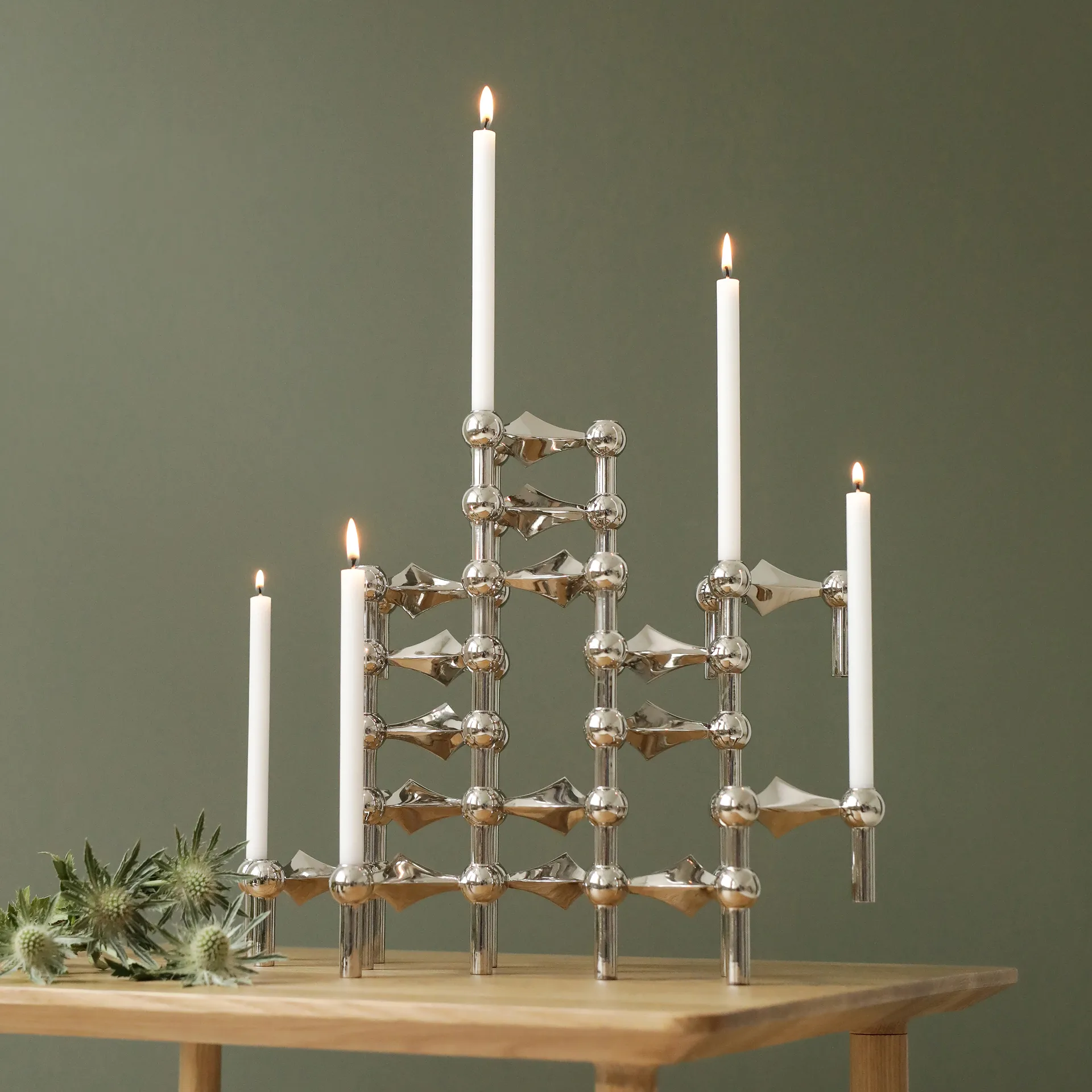 Świecznik STOFF Nagel, Chrom STOFF