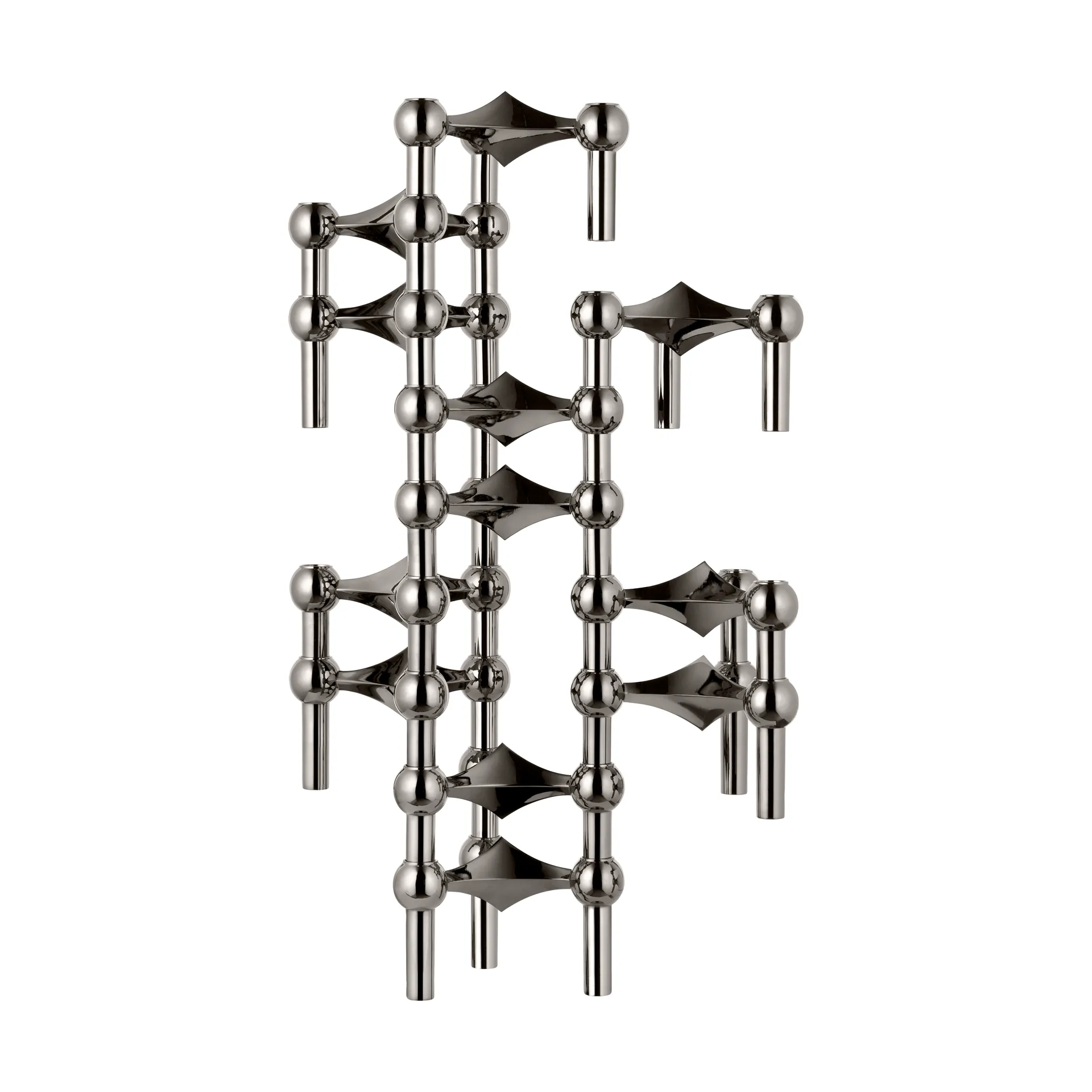 Świecznik STOFF Nagel, Czarny chrom STOFF