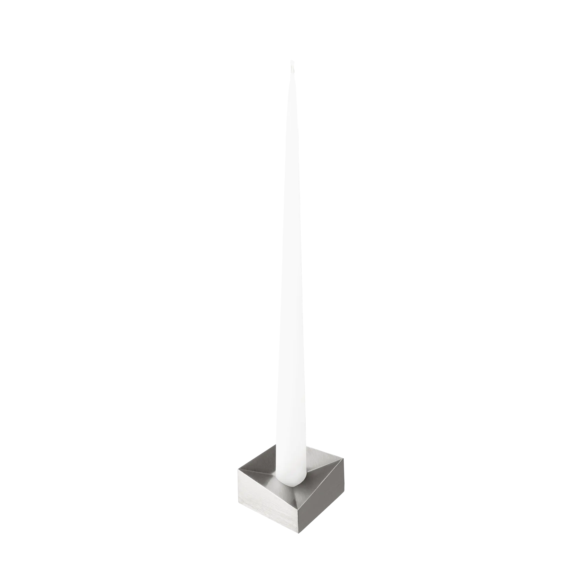 Świecznik STOFF Nagel reflect duży 3,2 cm, Szczotkowany chrom STOFF