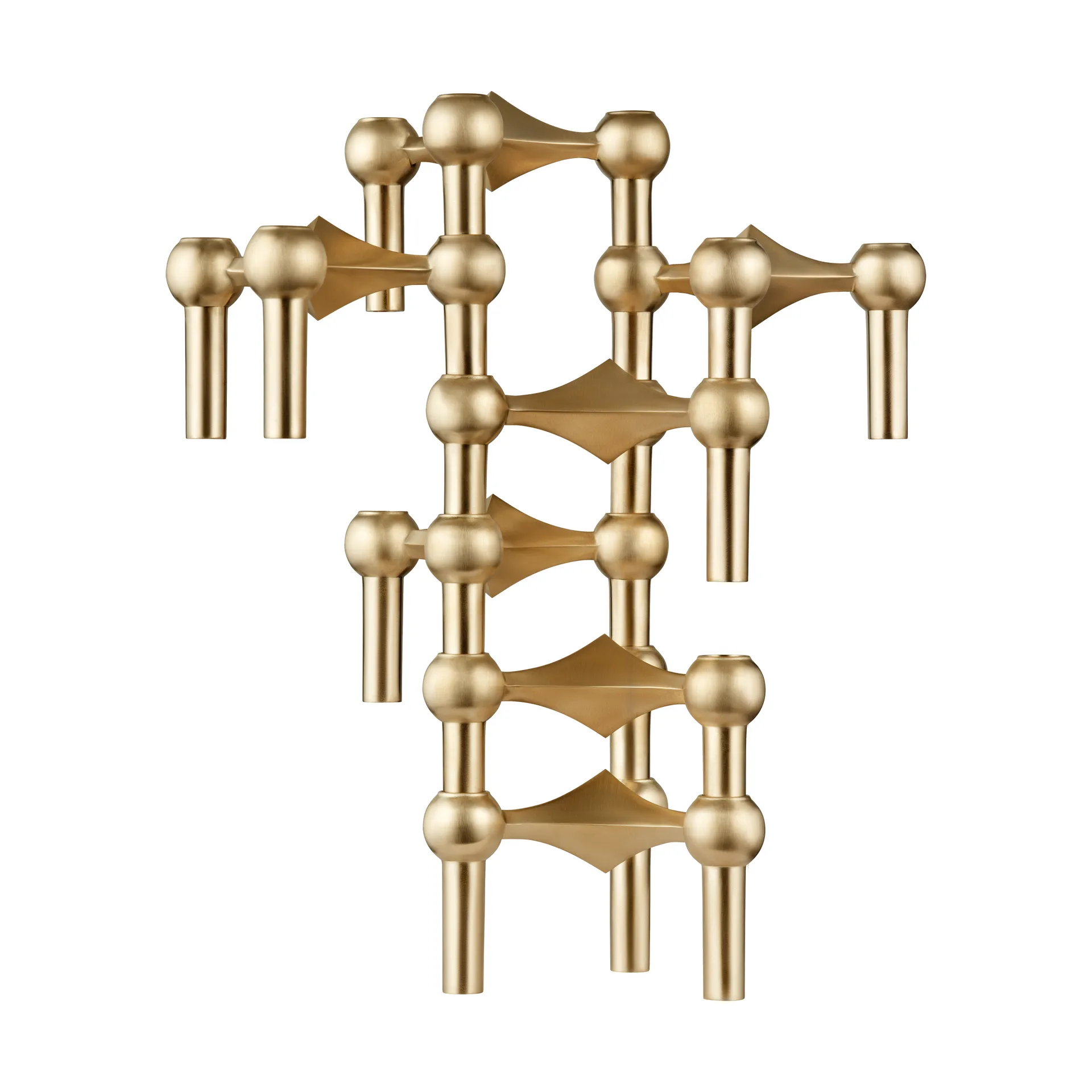 Świecznik STOFF Nagel, Szczotkowana mosiądz STOFF