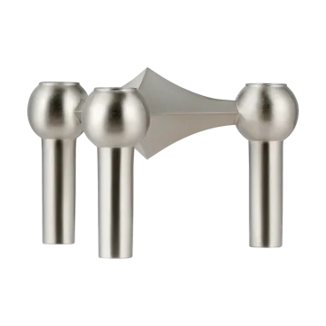 Świecznik STOFF Nagel - Szczotkowany chrom - STOFF