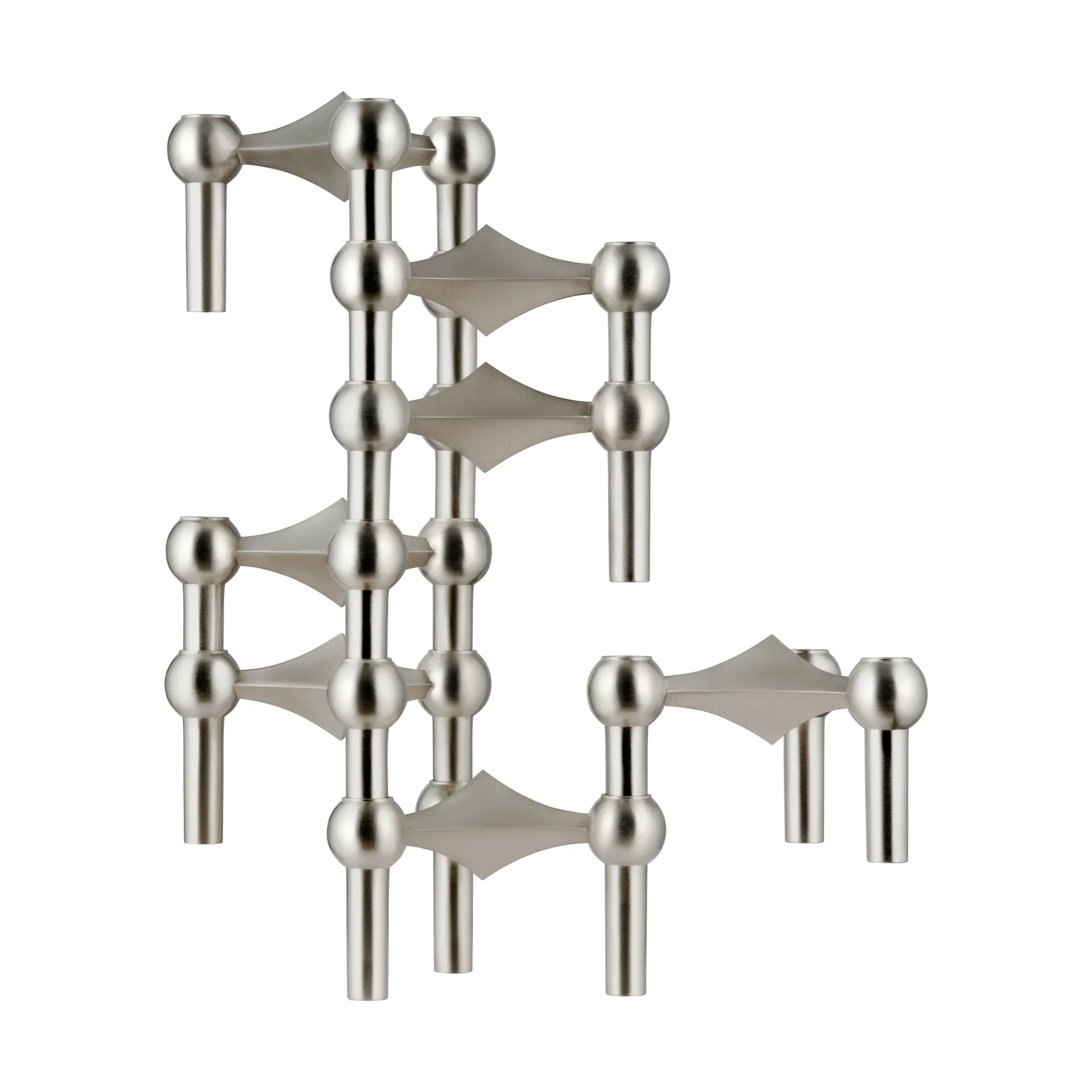 Świecznik STOFF Nagel, Szczotkowany chrom STOFF