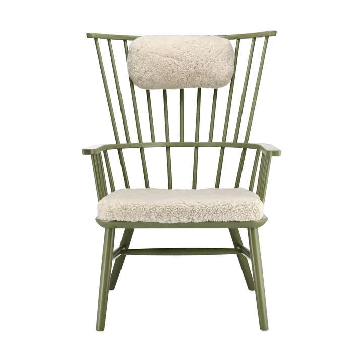 Fotel Henriette z poduszką i zagłówkiem Henriette Oliwkowy-Moonlight - Stolab