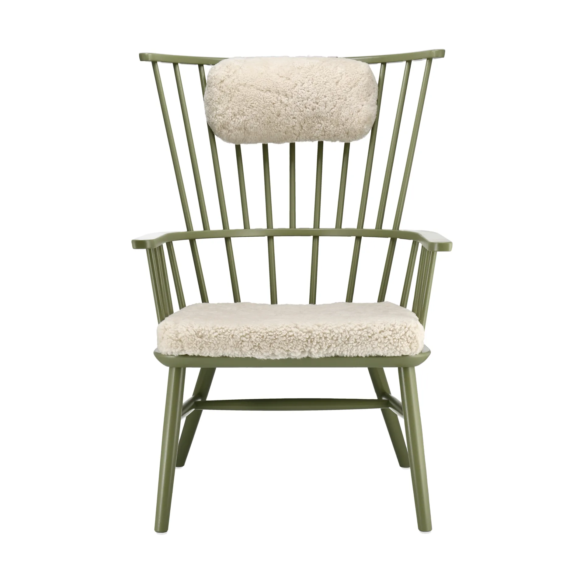 Fotel Henriette z poduszką i zagłówkiem Henriette Oliwkowy-Moonlight Stolab