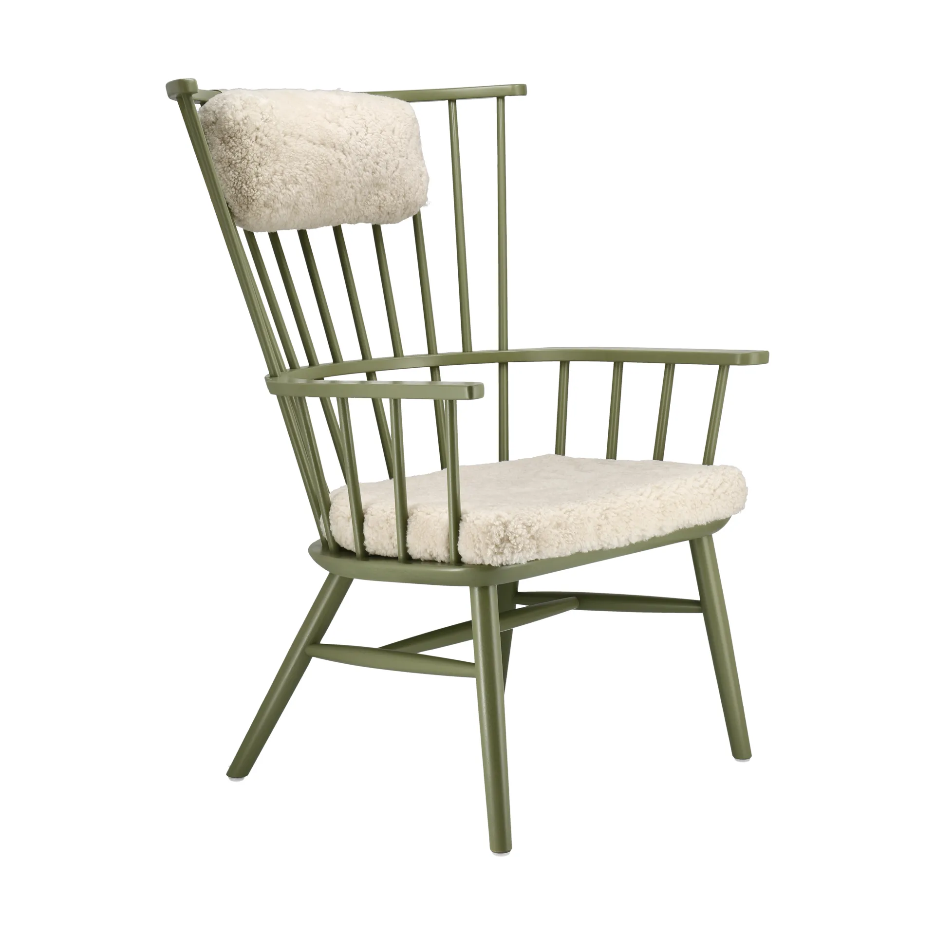 Fotel Henriette z poduszką i zagłówkiem Henriette Oliwkowy-Moonlight Stolab