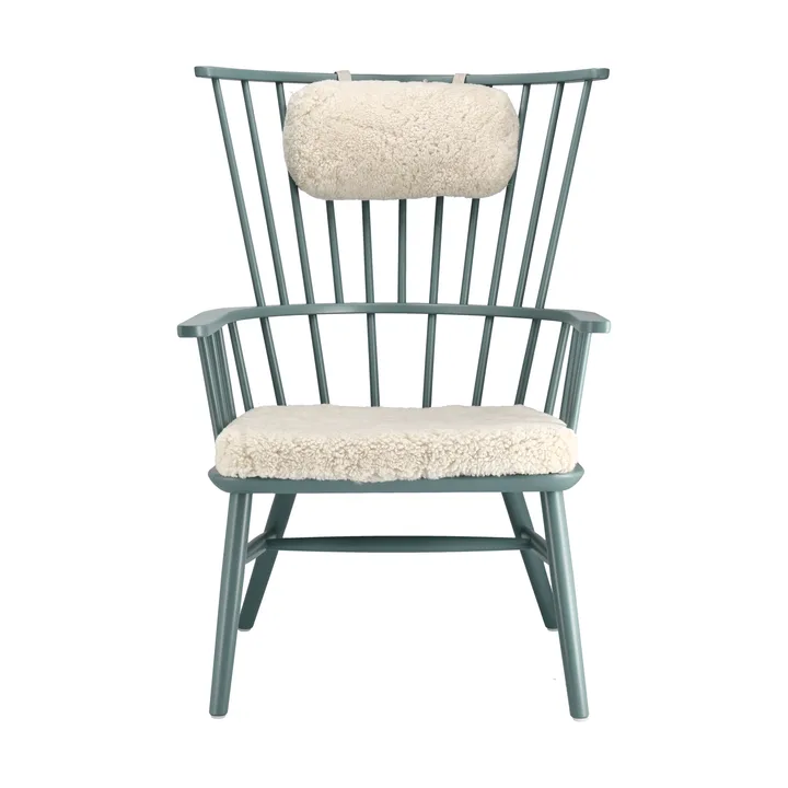 Fotel Henriette z poduszką i zagłówkiem Mgła-Moonlight - Stolab