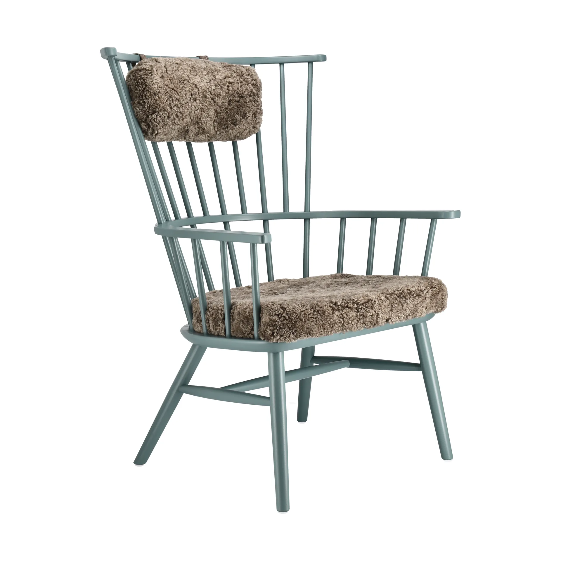 Fotel Henriette z poduszką i zagłówkiem Mgła-Sahara Stolab