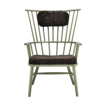 Fotel Henriette z poduszką i zagłówkiem Oliwkowy-Espresso - undefined - Stolab