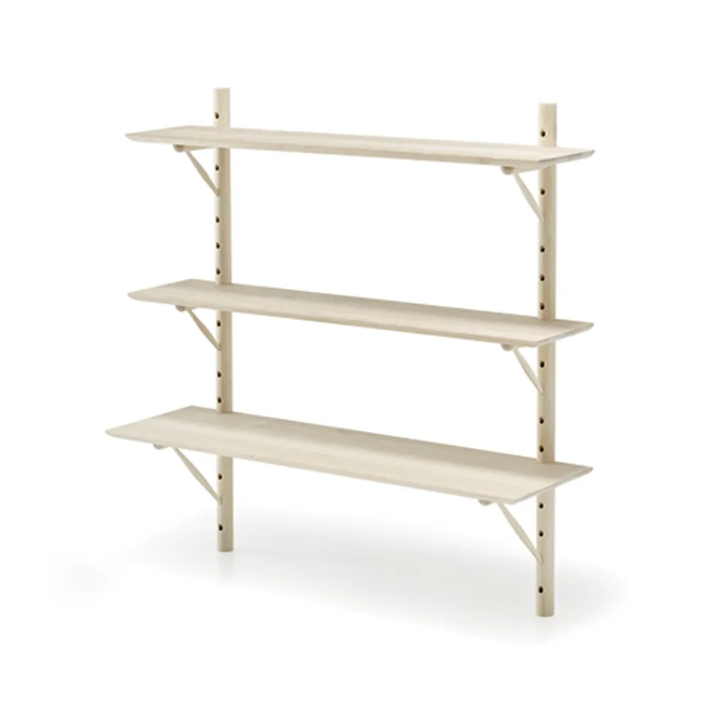 Ikon półka ścienna, brzoza jasny matowy lakier, głęb. 21cm Stolab