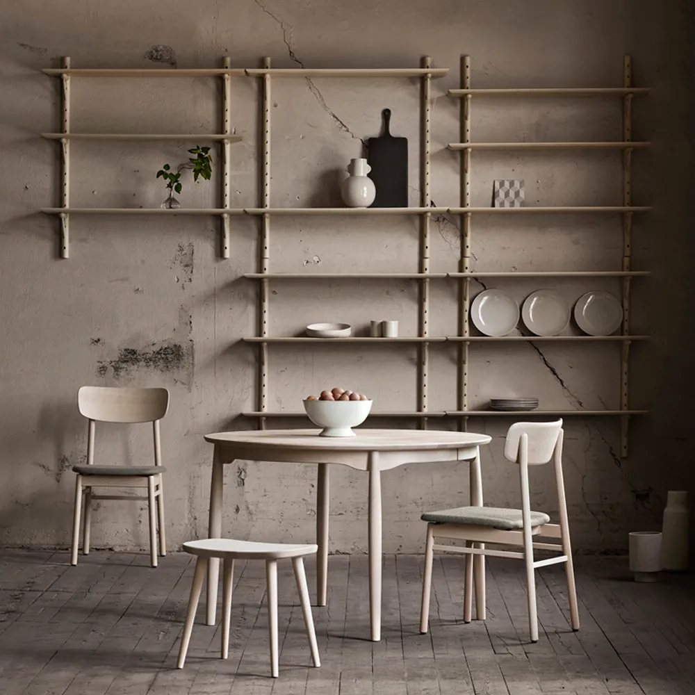 Ikon półka ścienna, brzoza jasny matowy lakier, głęb. 21cm Stolab