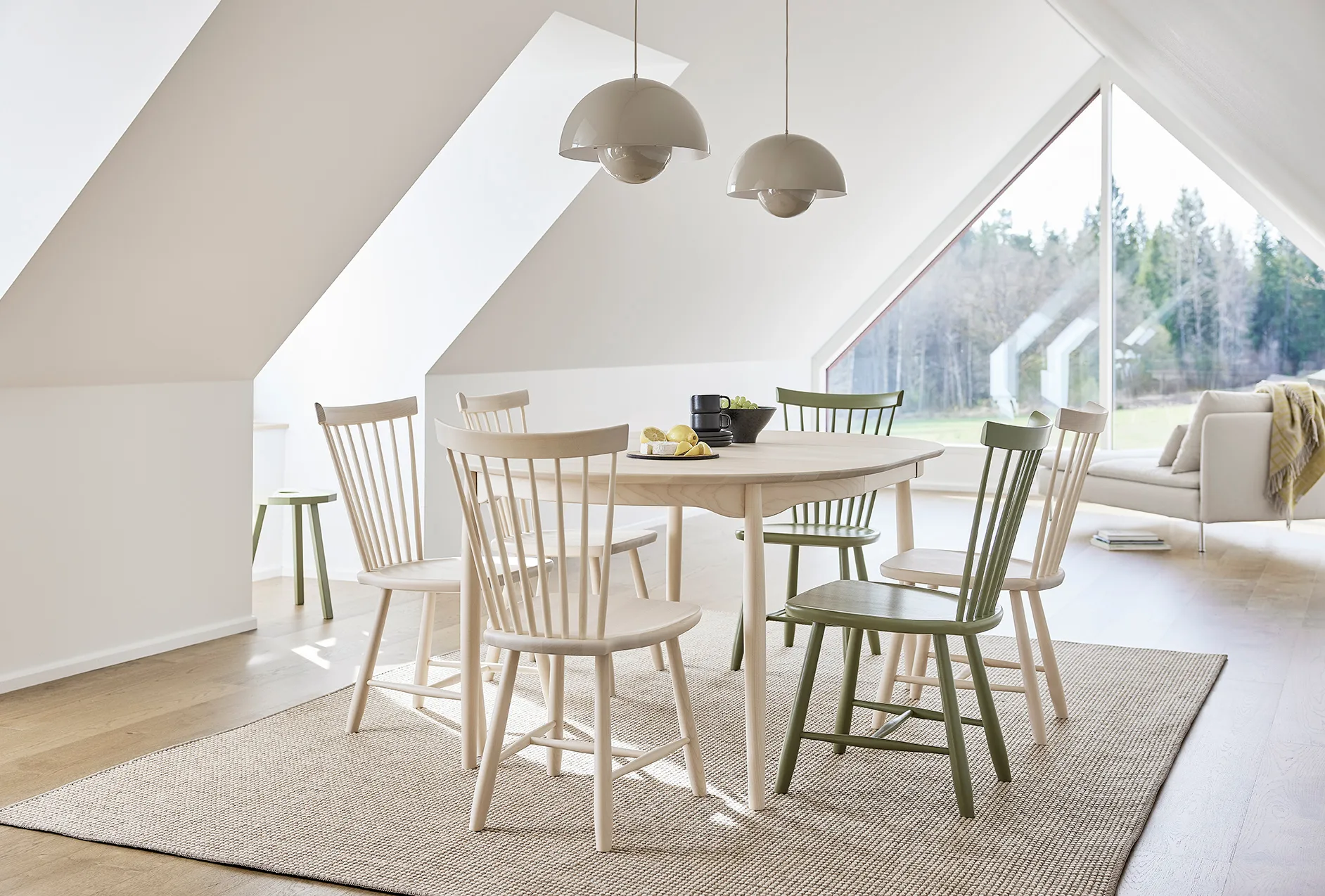 Krzeslo Lilla Åland brzoza, Błękit świtu Stolab