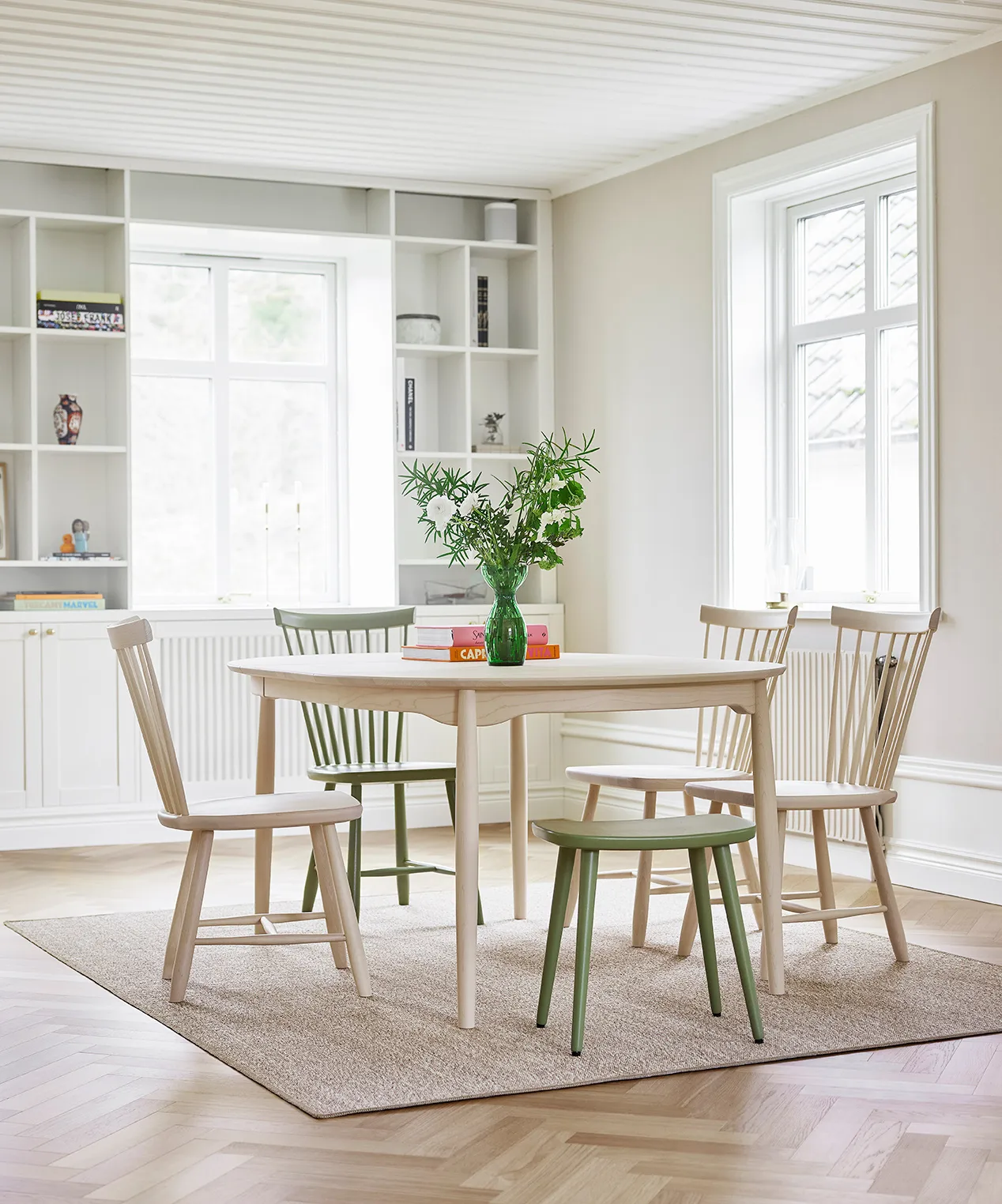 Krzesło dębowe Lilla Åland, Biały olej Stolab