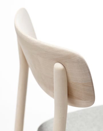 Krzesło Prima Vista, brzoza olejowana na biało - Tkanina hallingdaldal 65-130 szary - Stolab