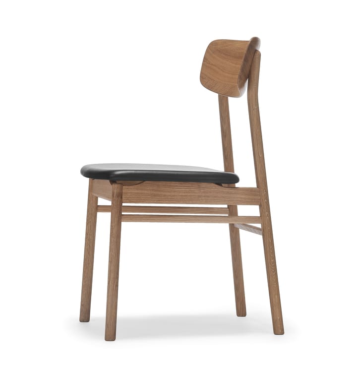 Krzesło Prima Vista, dąb olejowany - Skóra elmotique 99001 czarny - Stolab