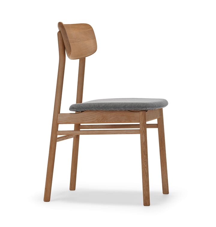 Krzesło Prima Vista, dąb olejowany - Tkanina blues 9202 brązowy-beżowy - Stolab