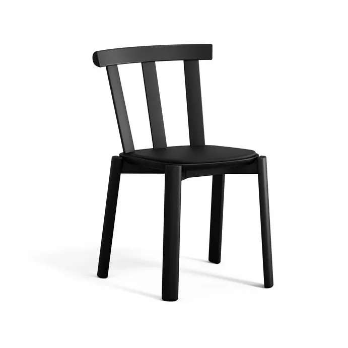 Krzesło tapicerowane siedzisko Alt brzoza, Elmotique 99001 black-matowy czarny 99 Stolab