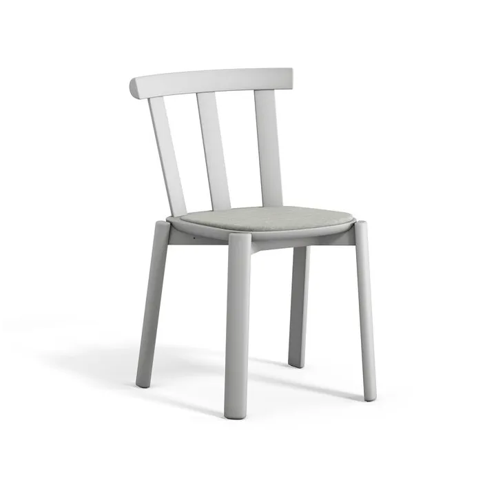 Krzesło tapicerowane siedzisko Alt brzoza, Hallingdal 65-110 light grey-jasnoszary 51 Stolab