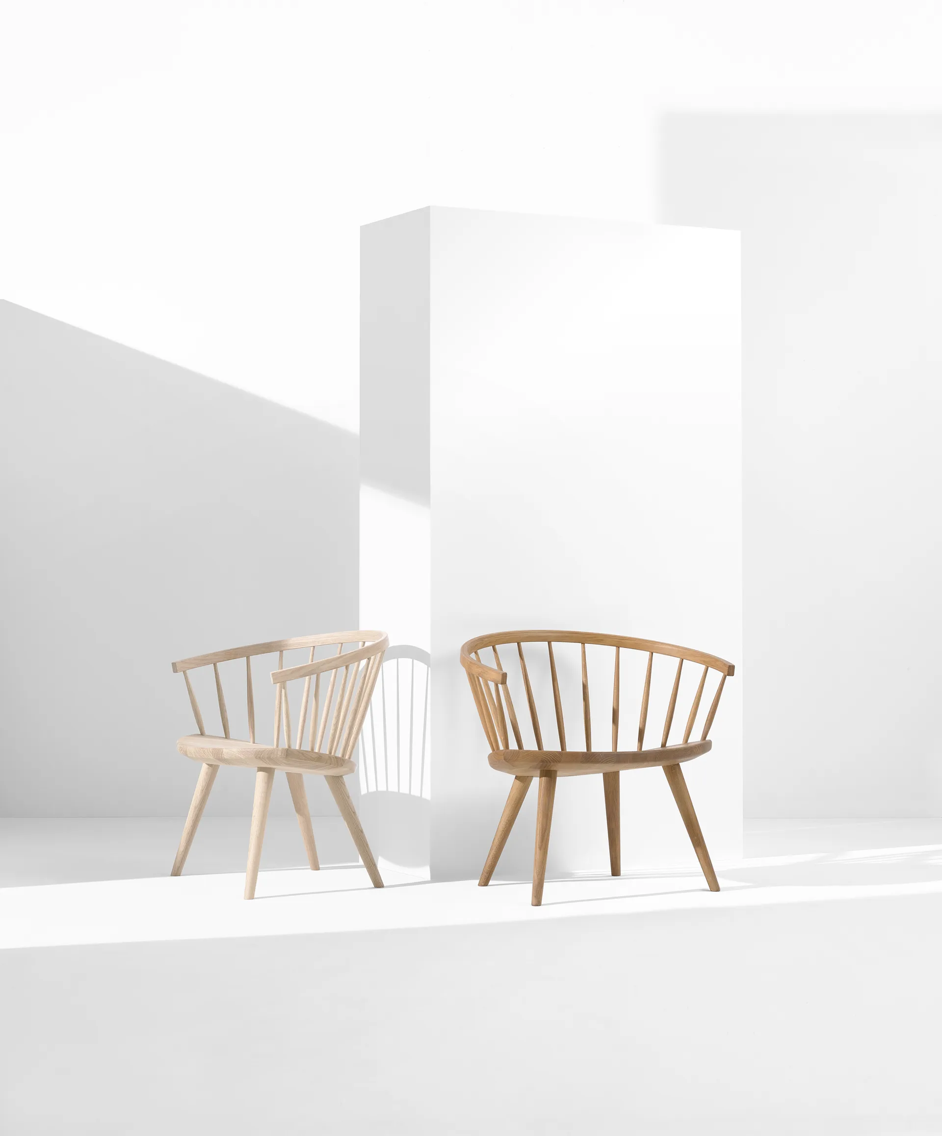 Krzesło wypoczynkowe Arka brzoza, Jasny lakier matowy Stolab