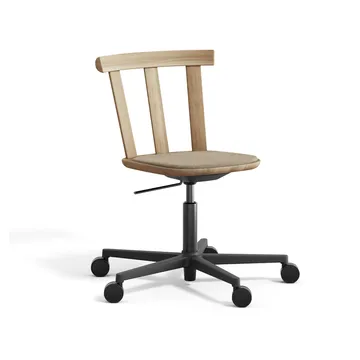 Krzesło z obrotową podstawą Alt tapicerowane siedzisko, dąb. - Hallingdal 65-220-olej naturalny - Stolab