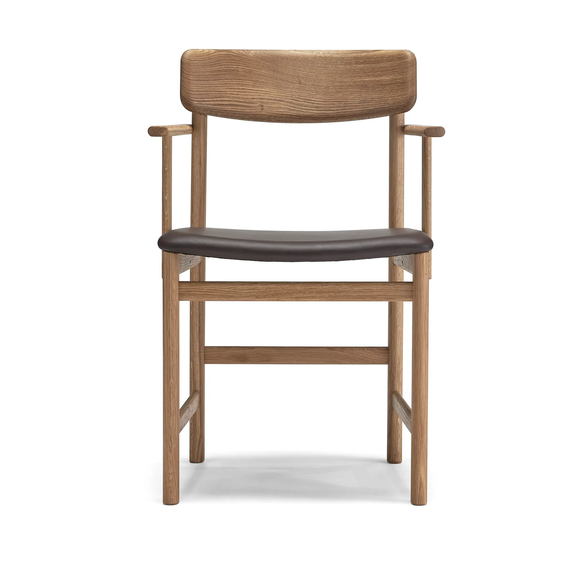 Krzesło z podłokietnikami Pal , Dąb, naturalny olej-Elmosoft 93129 Stolab