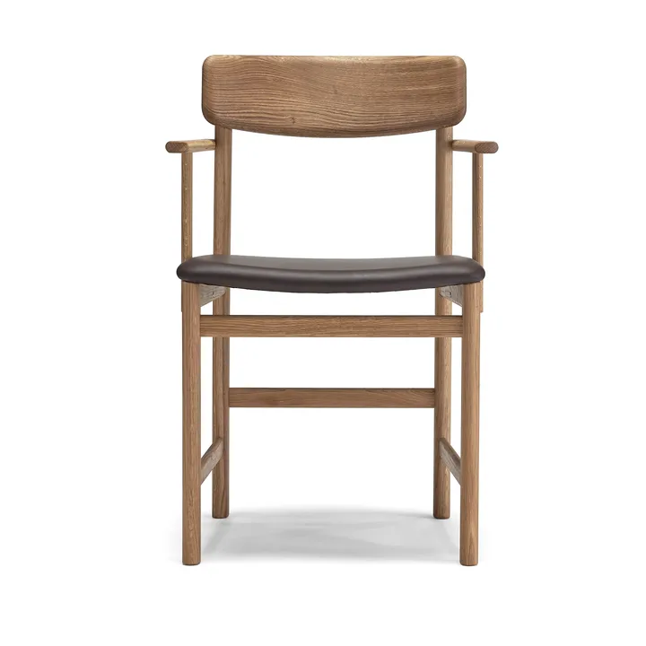 Krzesło z podłokietnikami Pal  - Dąb, naturalny olej-Elmosoft 93129 - Stolab