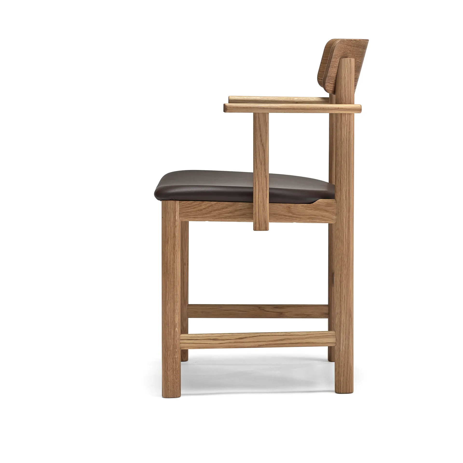 Krzesło z podłokietnikami Pal , Dąb, naturalny olej-Elmosoft 93129 Stolab