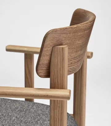 Krzesło z podłokietnikami Pal  - Dąb, naturalny olej-Tornado V3576 - Stolab