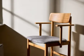 Krzesło z podłokietnikami Pal  - Dąb, naturalny olej-Tornado V3576 - Stolab