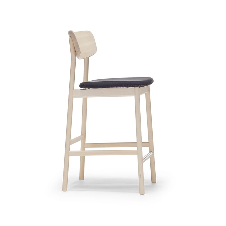 Prima Vista krzesło barowe - tkanina blues 9833 czarno-jasnomatowy lakierowany stojak brzozowy - Stolab