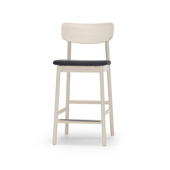 Prima Vista krzesło barowe - tkanina blues 9833 czarny, olejowany na biało stojak brzozowy - Stolab