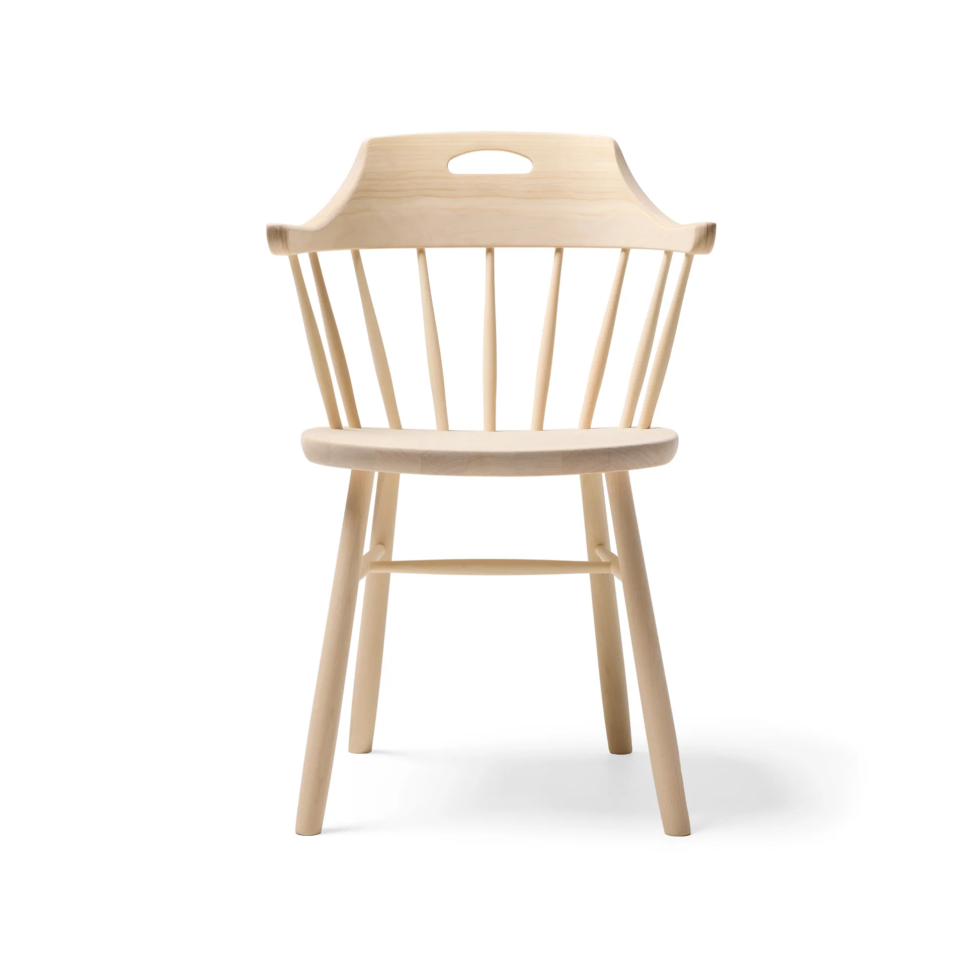 Småland fotel z podłokietnikami, Jasny matowy lakier Stolab