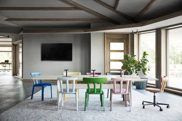 Stół Alt  320x110 cm brzoza - Jasny lakier matowy - Stolab